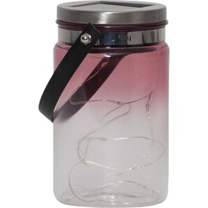 Venkovní solární lucerna Star Trading Tint Lantern Pink, výška 15 cm