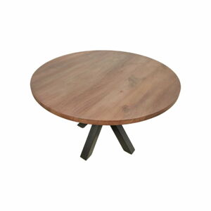 Kulatý jídelní stůl s deskou z neopracovaného mangového dřeva HMS collection, ⌀ 130 cm