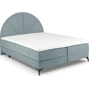Světle modrá boxspring postel s úložným prostorem 180x200 cm Sunset – Cosmopolitan Design