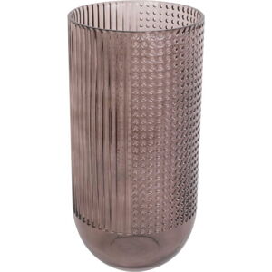 Hnědá skleněná váza PT LIVING Attract, výška 20 cm