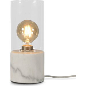 Bílá mramorová stolní lampa Citylights Athens, výška 25 cm