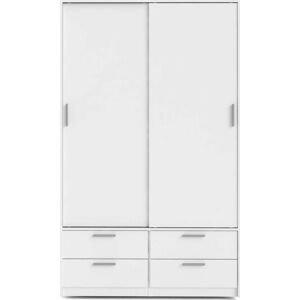 Bílá šatní skříň s posuvnými dveřmi 121x200 cm Line – Tvilum
