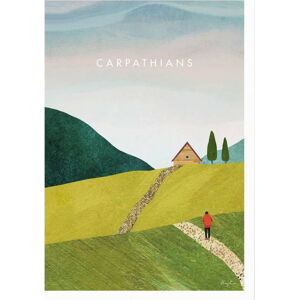 Plakát 30x40 cm Carpathians – Travelposter