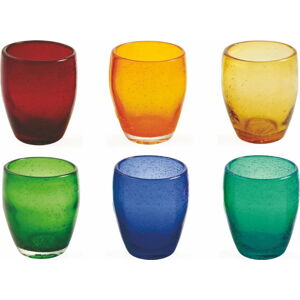 Sada 6 barevných skleniček z foukaného skla Villa'd Este Rainbow, 280 ml
