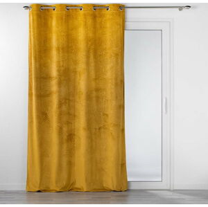 Žlutý sametový závěs 140x240 cm Analia – douceur d'intérieur