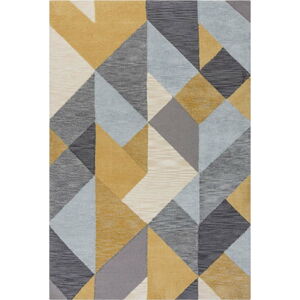 Šedo-žlutý koberec Flair Rugs Icon, 120 x 170 cm