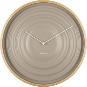 Béžové nástěnné hodiny Karlsson Ribble, ø 31 cm