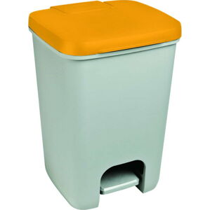 Šedo-oranžový odpadkový koš Curver Essentials, 20 l