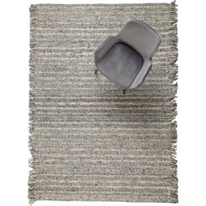 Šedý vlněný koberec Zuiver Frills, 170 x 240 cm