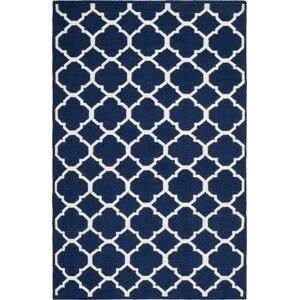 Modro-bílý vlněný koberec Safavieh Tahla, 182 x 121 cm