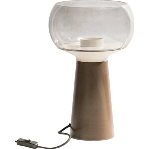 Hnědá kovová stolní lampa BePureHome, výška 37 cm