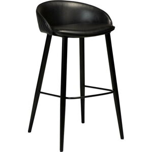 Černá barová židle z imitace kůže DAN-FORM Denmark Dual, výška 91 cm