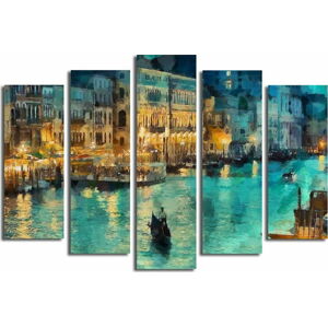 Obrazy v sadě 5 ks 19x70 cm Venice – Wallity