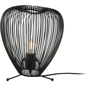 Černá kovová stolní lampa Leitmotiv Lucid, výška 25 cm