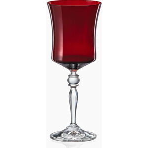 Sada 6 červených vinných sklenic Crystalex Extravagance, 300 ml