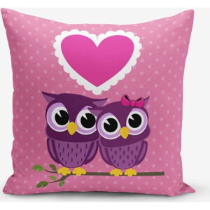 Povlak na polštář s příměsí bavlny Minimalist Cushion Covers Magnetic Love, 45 x 45 cm