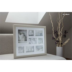 Béžový rámeček na 8 fotografií Styler Malmo, 51 x 41 cm