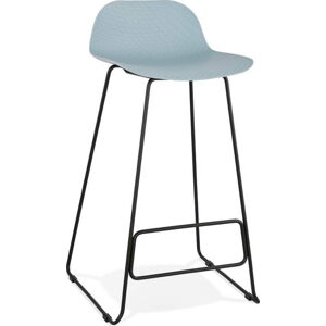 Modrá barová židle s černými nohami Kokoon Slade, výška sedu 76 cm
