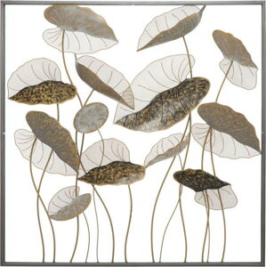 Nástěnná kovová dekorace Mauro Ferretti Lotus, 100 x 100 cm