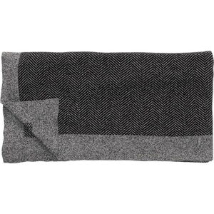 Černo-šedý bavlněný pléd Hübsch Dust, 130 x 200 cm