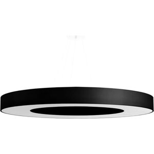 Černé závěsné svítidlo s textilním stínidlem ø 90 cm Galata Slim – Nice Lamps