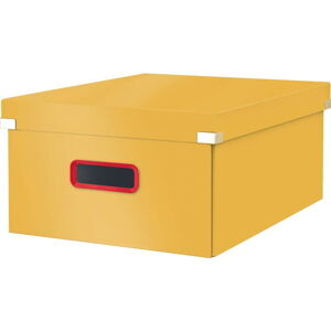 Oranžový kartonový úložný box s víkem Click&Store - Leitz