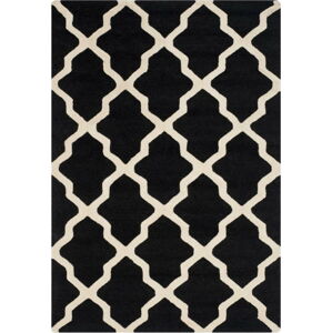 Černý vlněný koberec Safavieh Ava, 121 x 182 cm