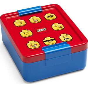 Modrý box na svačinu s červeným víčkem LEGO® Iconic