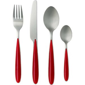 16dílná sada příborů s červenou rukojetí Brandani Cutlery