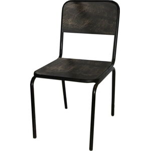 Černá jídelní židle z jedlového dřeva Industrial – Antic Line