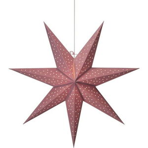Růžová závěsná světelná dekorace Markslöjd Clara, výška 75 cm