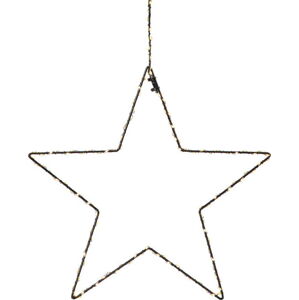 Černá vánoční závěsná světelná dekorace Markslöjd Alpha Star, výška 45 cm