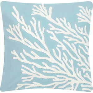 Modro-bílý bavlněný dekorativní povlak na polštář Westwing Collection Reef, 40 x 40 cm