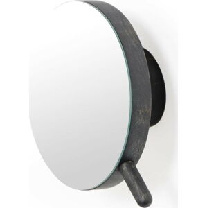 Černé nástěnné kosmetické zvětšovací zrcadlo z dubového dřeva Wireworks Slimline
