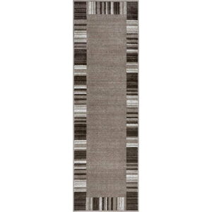 Hnědý/béžový koberec běhoun 200x67 cm Border - Hanse Home