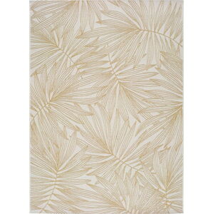 Béžový venkovní koberec Universal Hibis Leaf, 80 x 150 cm