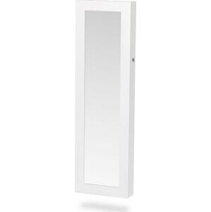 Bílá nástěnná šperkovnice na dveře se zrcadlem Bonami Essentials Bien