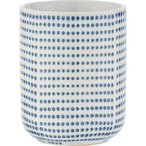 Modro-bílý keramický kelímek na kartáčky Wenko Nole