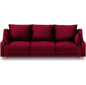 Červená rozkládací pohovka s úložným prostorem Mazzini Sofas Pansy, 215 cm