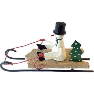 Vánoční dekorace G-Bork Snowman on Sled