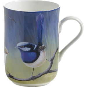 Hrnek z kostního porcelánu Maxwell & Williams Birds Fairy Wrens on Blue, 350 ml