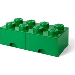 Zelený úložný box se 2 šuplíky LEGO®