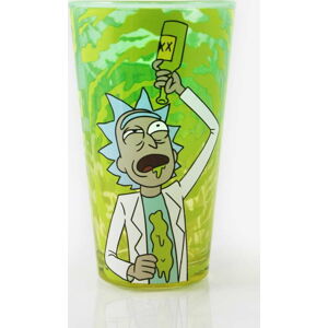 Zelená sklenice Big Mouth Inc. Rick & Morty Wrecked, 470 ml