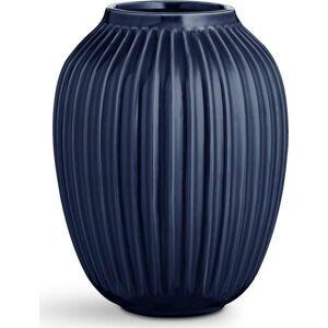 Tmavě modrá kameninová váza Kähler Design Hammershoi, ⌀ 20 cm