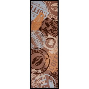 Hnědý kuchyňský běhoun Zala Living  Coffee Stamp, 50 x 150 cm