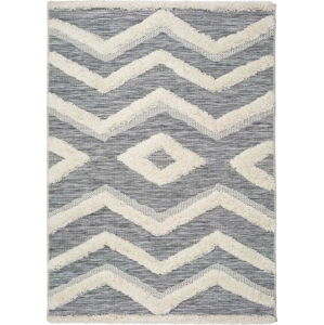 Bílo-šedý koberec Universal Cheroky Waves, 55 x 110 cm