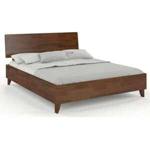 Dvoulůžková postel z masivního borovicového dřeva SKANDICA Viveca Dark, 180 x 200 cm