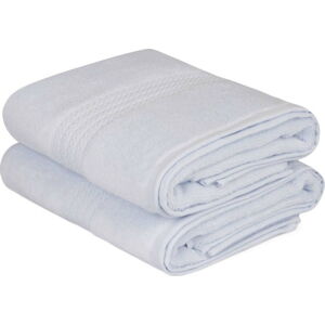 Sada 2 modrých ručníků do koupelny Mira, 90 x 50 cm