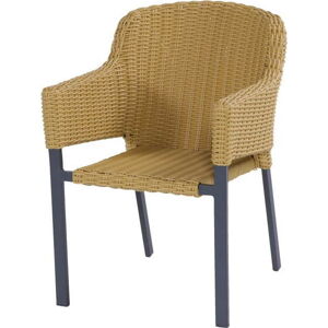 Zahradní židle z umělého ratanu v přírodní barvě Cairo – Hartman
