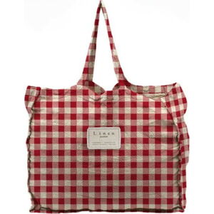 Látková taška Really Nice Things Linen Bag Red Vichy